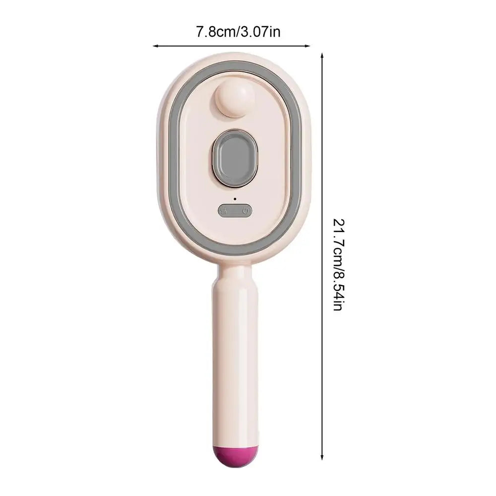 Rechargeable Steam Hair Brush – Detangling & Smoothing Comb Steam Hair Brush Qme Pink