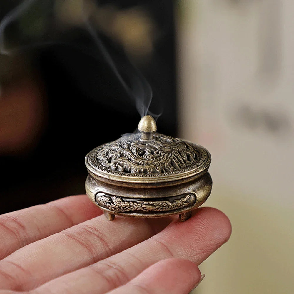 Three-Legged Fingertip Incense Burner | Non-Stick Powder Tray Incense Burner Qme