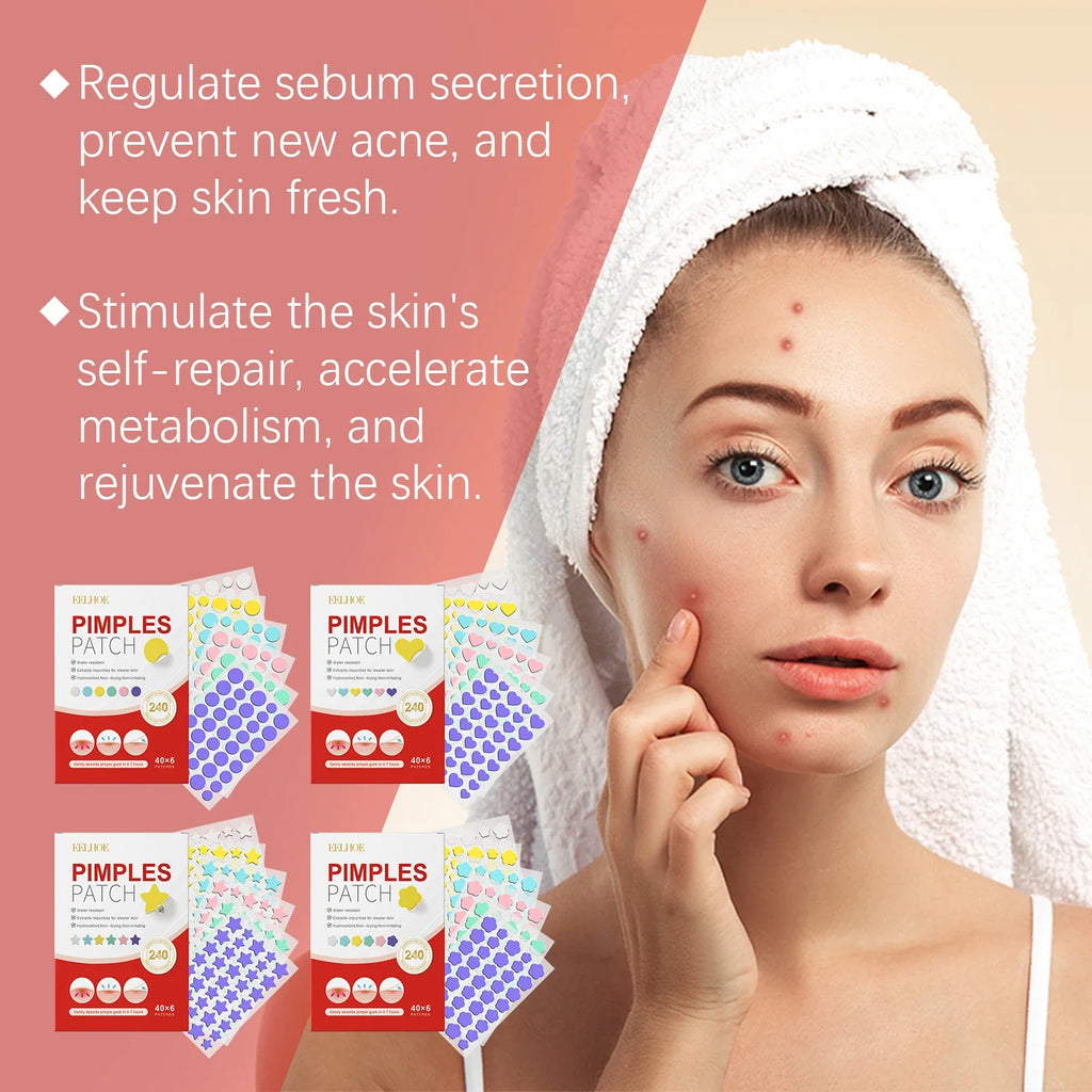 Salicylic Acid Pimple Patches – Colorful Heart Flower Star | Qme Pimple Patches Qme