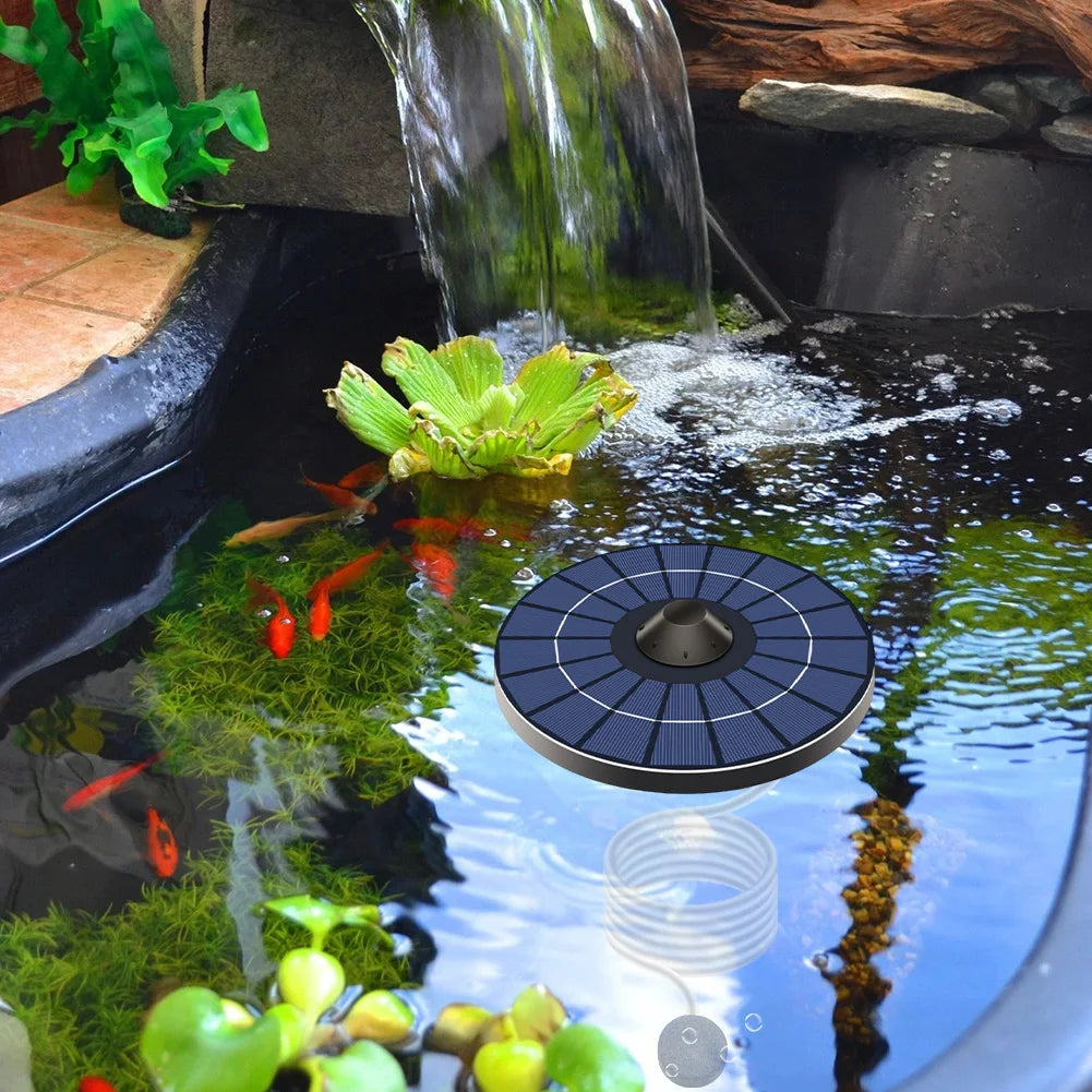 Solar Floating Pond Aerator with Air Hose & Bubble Stone Solar Pond Aerator Qme