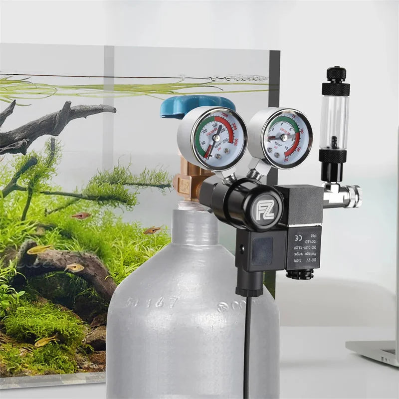 Fzone Single Stage Big Gauge CO2 Regulator for Aquariums CO2 Aquarium Regulator Qme