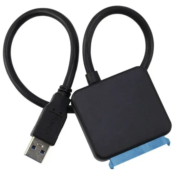 USB 3.0 to SATA Cable – 2.5"/3.5" SSD HDD Adapter, 5Gbps SATA USB Adapter Cable Qme black