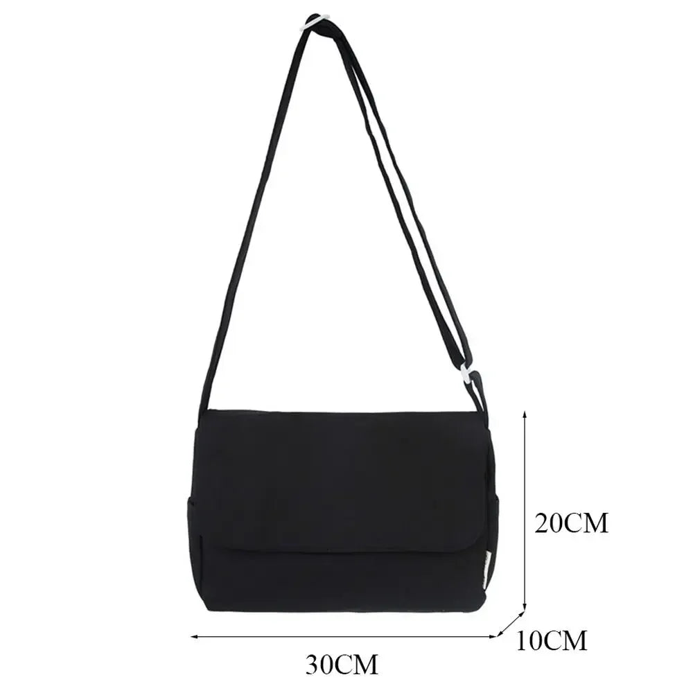 Canvas Shoulder Bag – Large Capacity Tote for Women & Students Canvas Shoulder Bag Qme