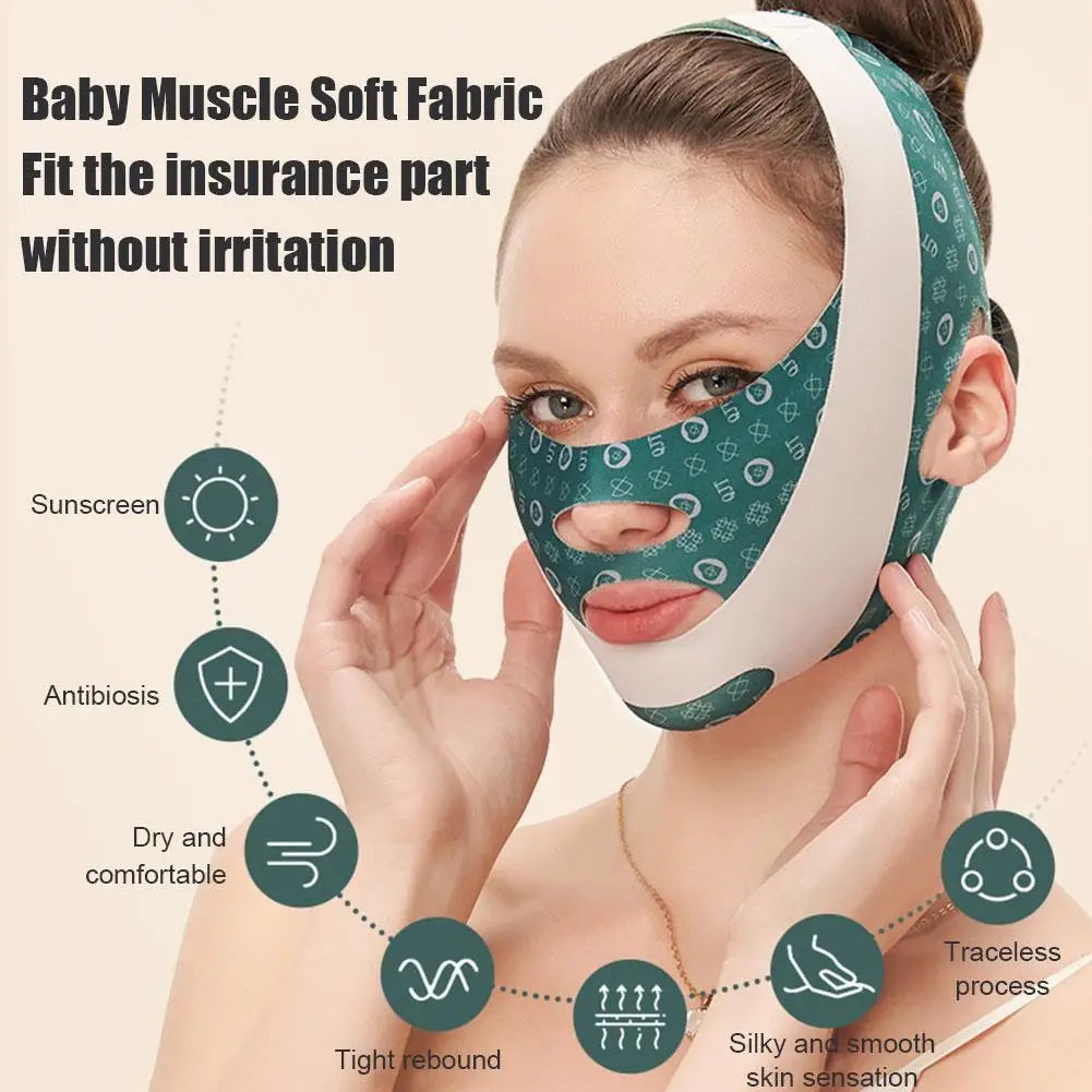 Adjustable V-Shape Face Lifting Bandage | Chin Sculpting Wrap Face Lifting Wrap Qme