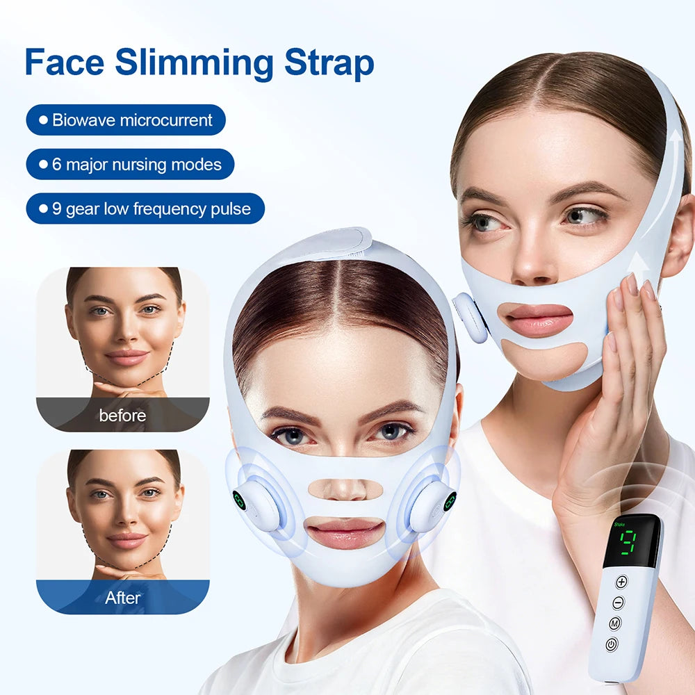 V Line Face Lifting Strap & Chin Slimming Massager Mask Face Lifting Mask Qst