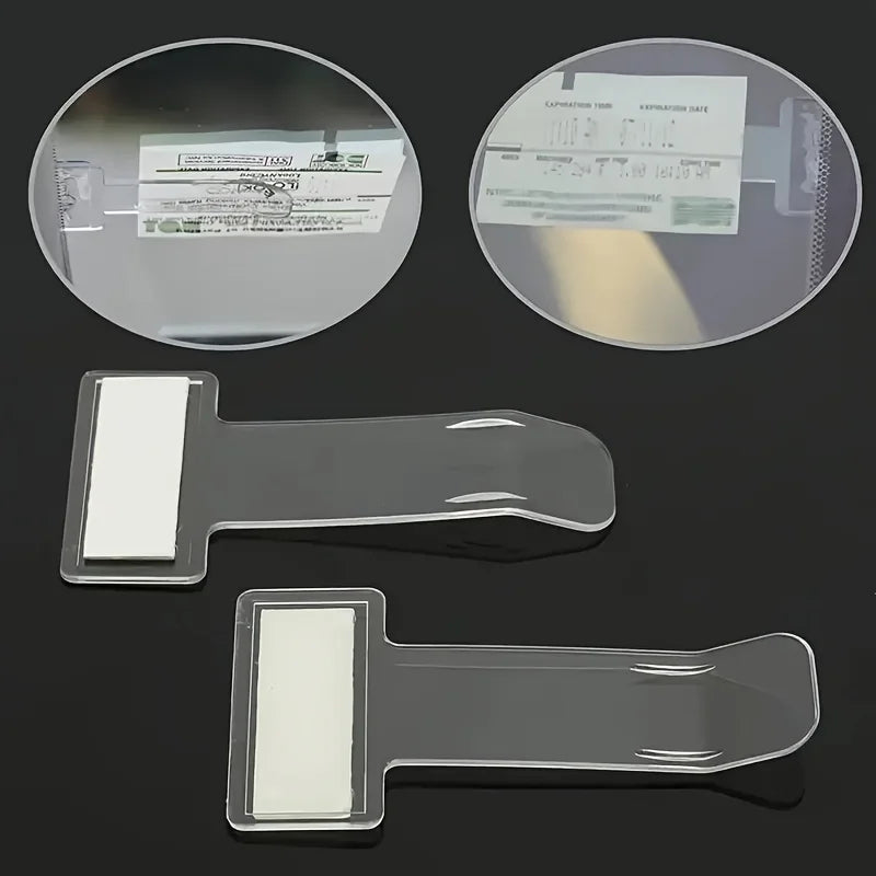 Transparent Car Window Parking Ticket Holder – Adhesive Pad Car Window Permit Holder Qme