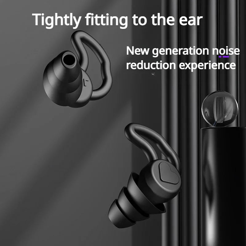 3-Layer Soft Silicone Tapered Ear Plugs for Sleep & Noise Reduction Silicone Ear Plugs Qme