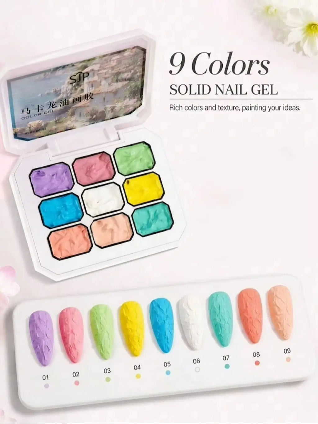 9-Color Macaron UV Gel Nail Polish Set – Gradient Blush Art UV Gel Nail Polish Qme 01