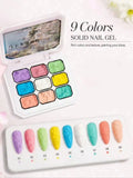 9-Color Macaron UV Gel Nail Polish Set – Gradient Blush Art UV Gel Nail Polish Qme 01