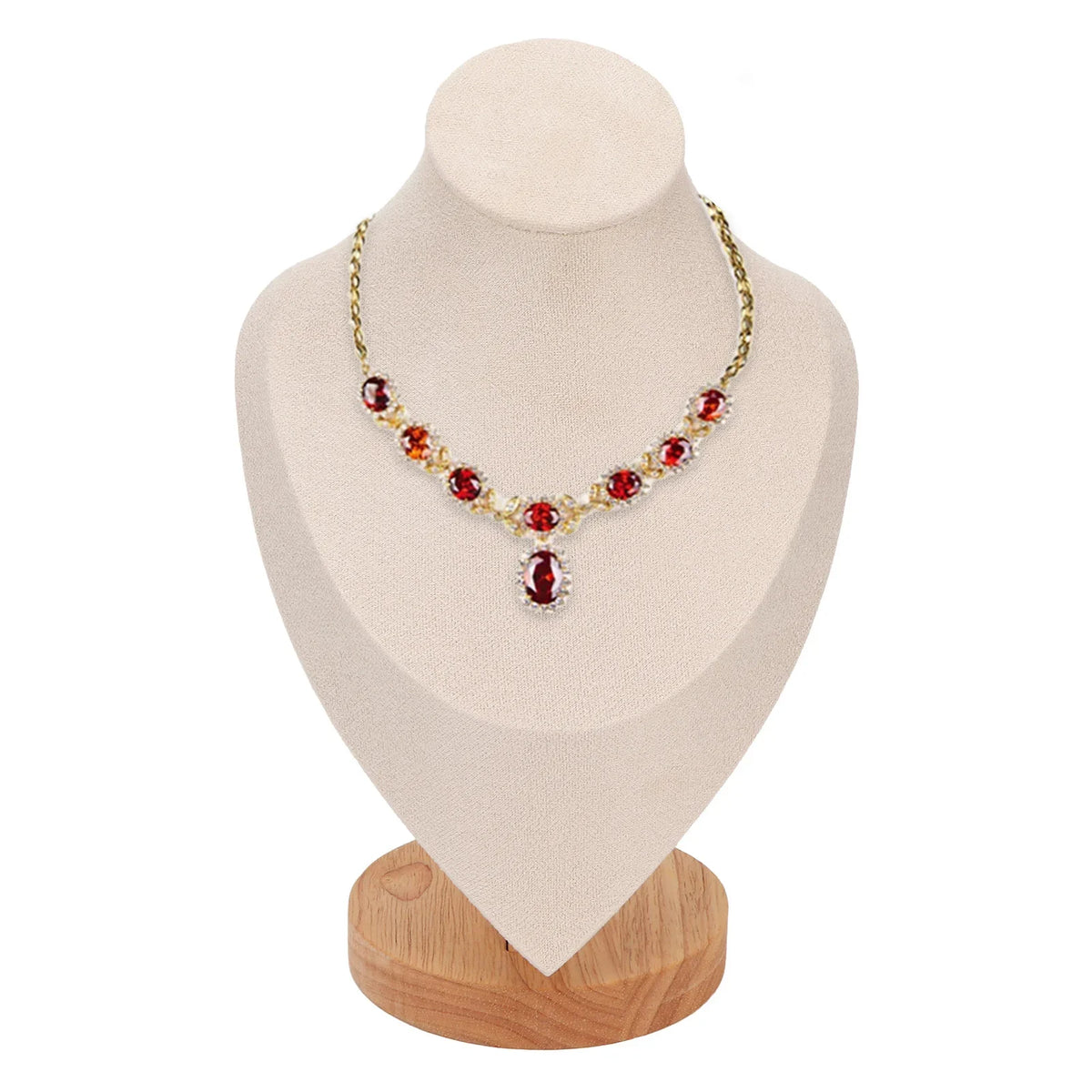 Elegant Wood Necklace Bust Stand | Jewelry Display Holder Jewelry Display Stand Qme
