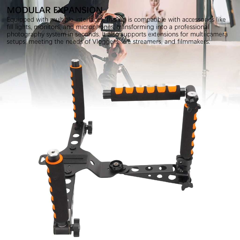 3-in-1 DSLR Camera Shoulder Support Rig – Aluminum Alloy Camera Shoulder Rig Qst