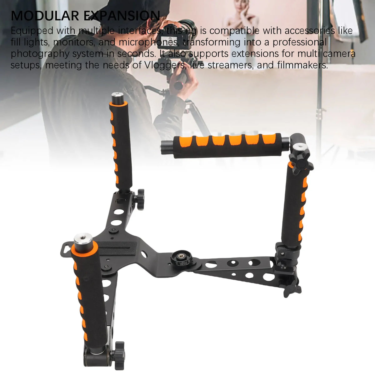 3-in-1 DSLR Camera Shoulder Support Rig – Aluminum Alloy Camera Shoulder Rig Qst