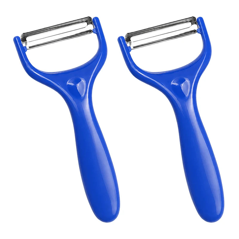Y-Shape Vegetable Peeler – Sharp Stainless Steel Comfort Grip Vegetable Peeler Qst Blue-2pcs