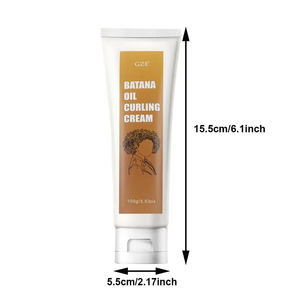 GZE Batana Oil Curling Cream | Curl Activator & Frizz Control Curl Styling Cream Qme