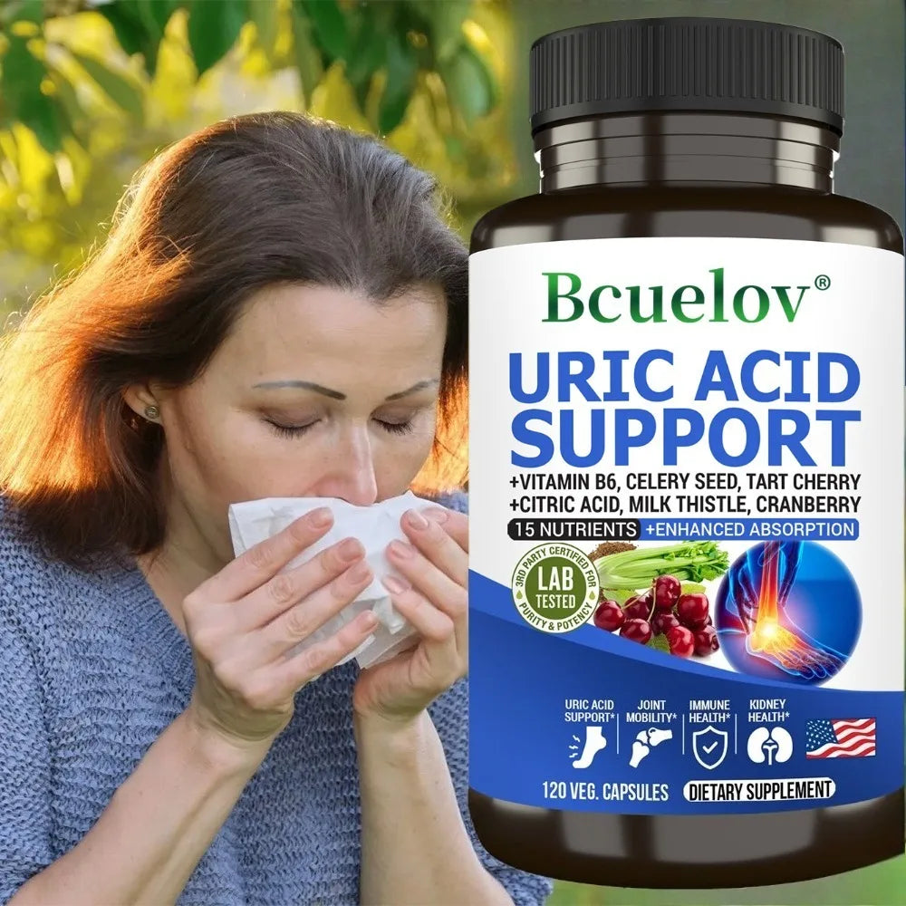Uric Acid Support Capsules – Kidney & Joint Supplement Herbal Supplement Qst