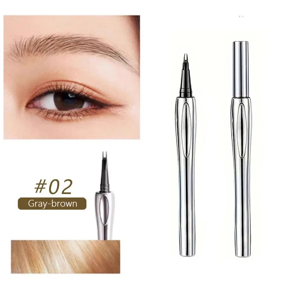 2-Point Waterproof Eyebrow Pencil – Long-Lasting, 3 Colors Eyebrow Pencil Qme 02