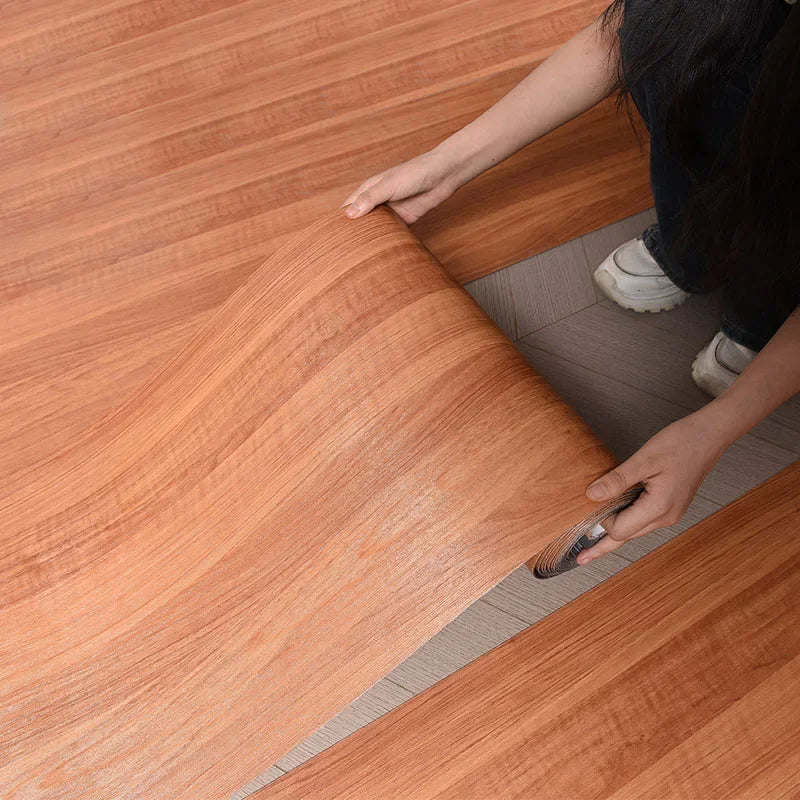 Wood Grain Self-Adhesive Wall & Floor Sticker – 40cm Washable Peel & Stick Wallpaper Qme