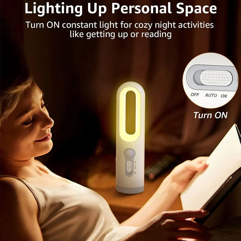 Portable Motion Sensor Night Light & LED Flashlight 2-in-1 Motion Sensor Night Light Qme