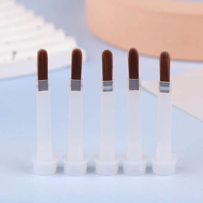 Disposable Nail Polish Brushes Brown Bristle Applicators 5–10 Pack Nail Applicator Brushes Qme