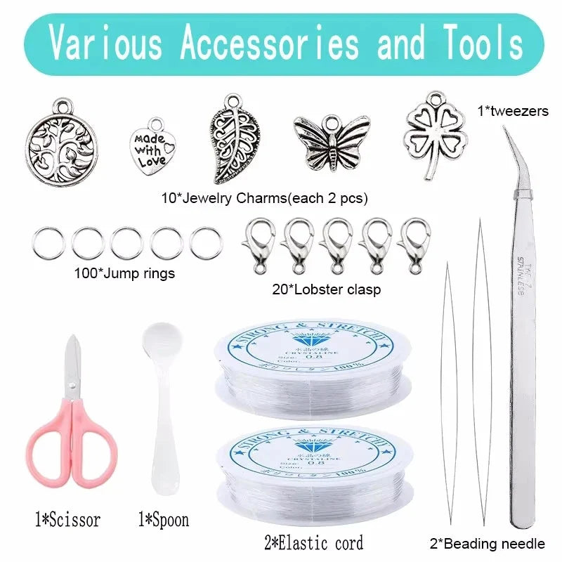 Macaroon Glass Seed Beads Kit 8500pcs – DIY Jewelry Making Bead Jewelry Making Kit Qme