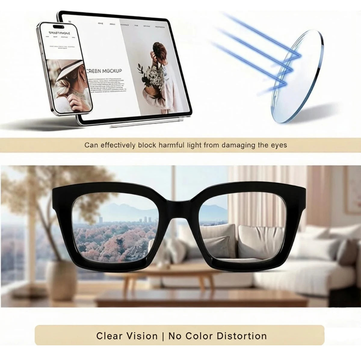 VOPHA Progressive Multifocal Blue Light Reading Glasses L29 Progressive Reading Glasses Qst