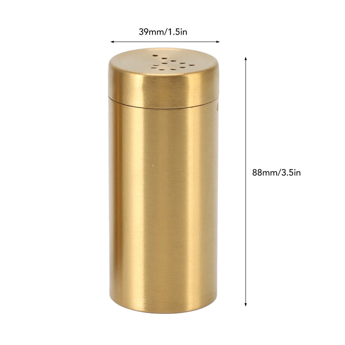 Stainless Steel Gold Spice Shaker Jars – Rustproof Set of 2 Spice Shaker Jar Qme