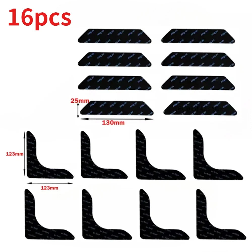 Reusable Non-Slip Rug Gripper | Washable Anti-Curl Carpet Pad Rug Gripper Pad Qme B set