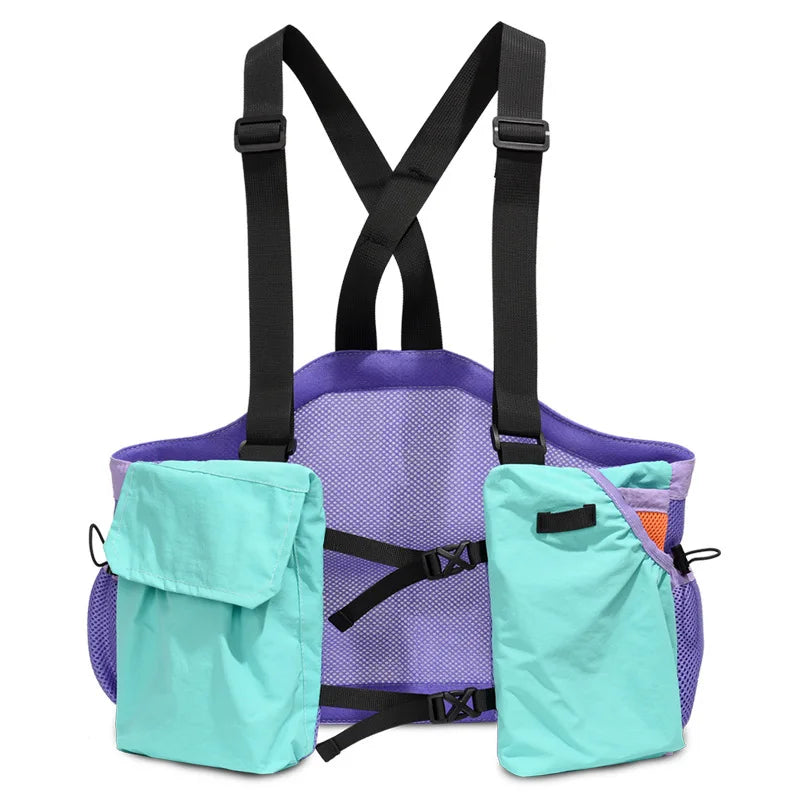 Women's Tactical Vest Bag – Lightweight Multi-Pocket Sling Tactical Vest Bag Qme Mint