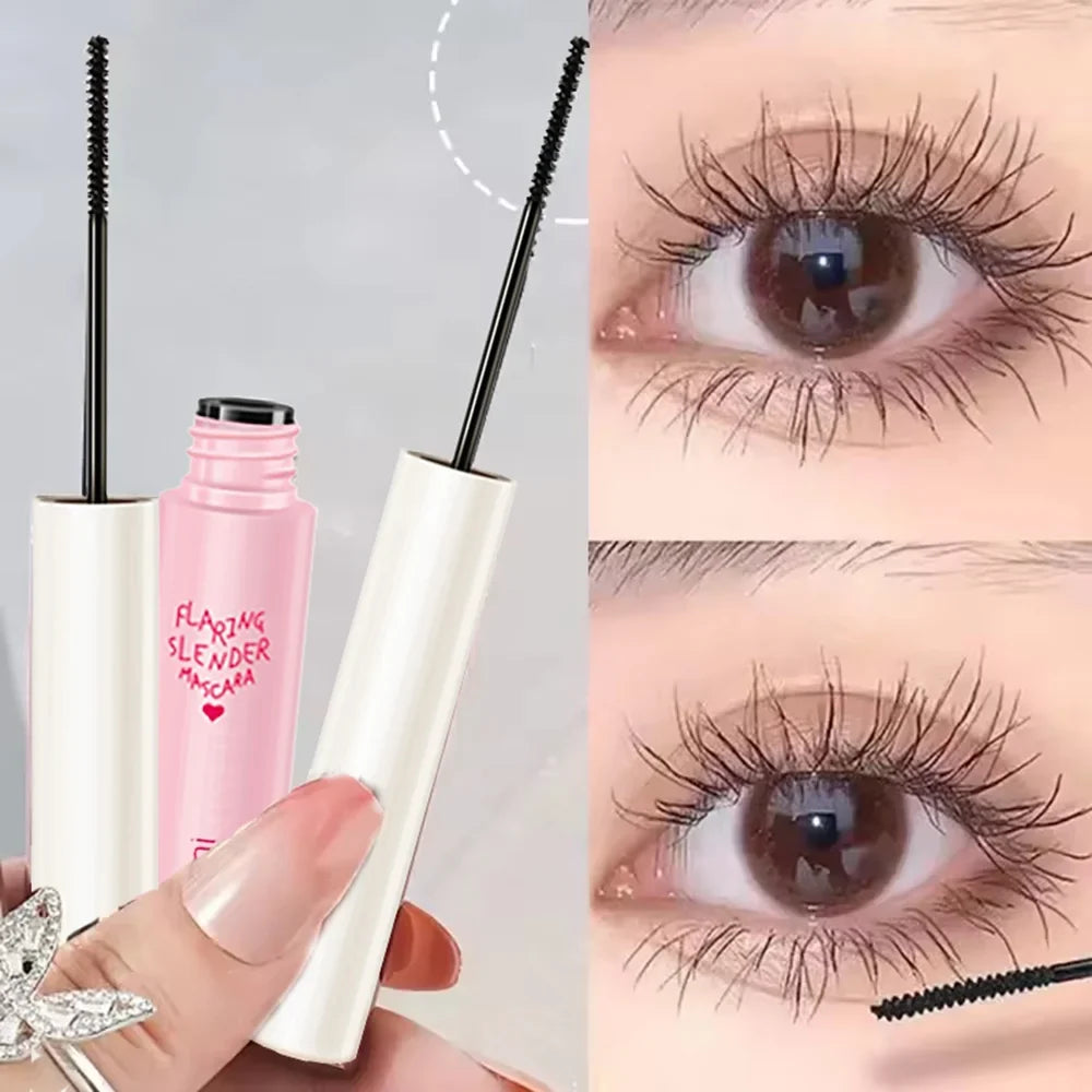 Silk Fiber Mascara Ultra-Thin Brush | Lengthening & Volumizing Fiber Mascara Qme