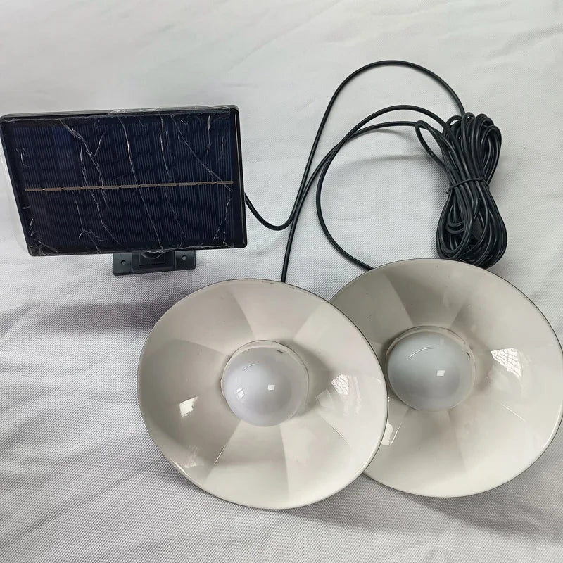 2-Head Solar Pendant Light – Hangable LED for Garden & Patio Solar Pendant Light Qst
