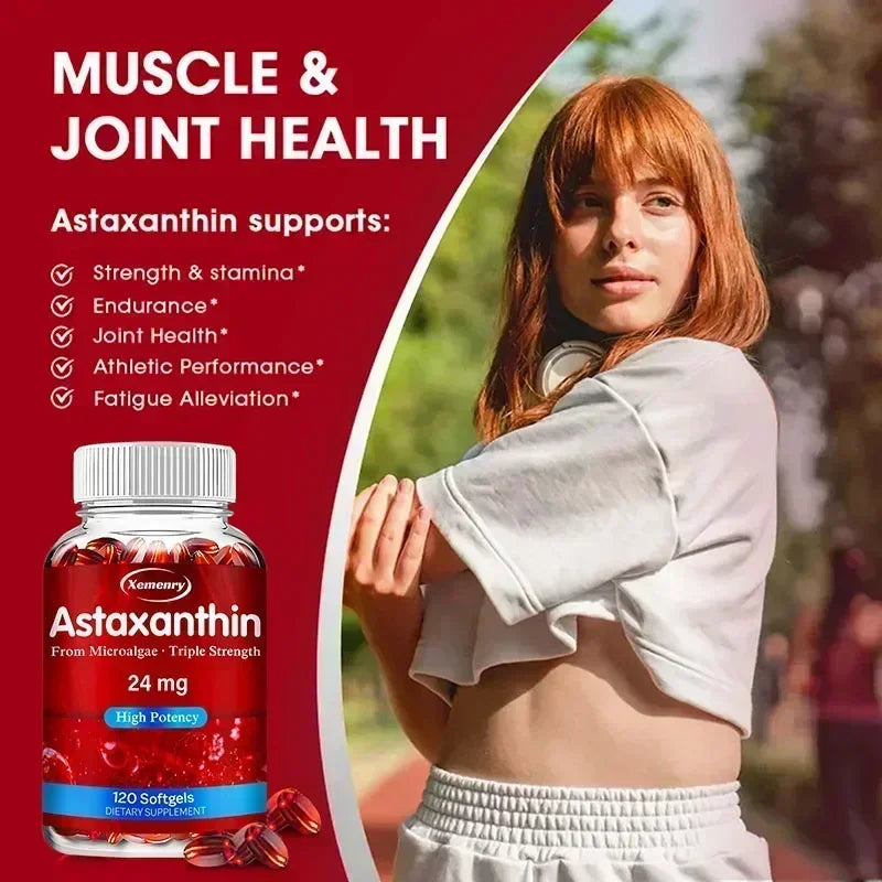 Xemenry Astaxanthin Capsules – Brain, Skin & Heart Antioxidant Antioxidant Supplement Qst