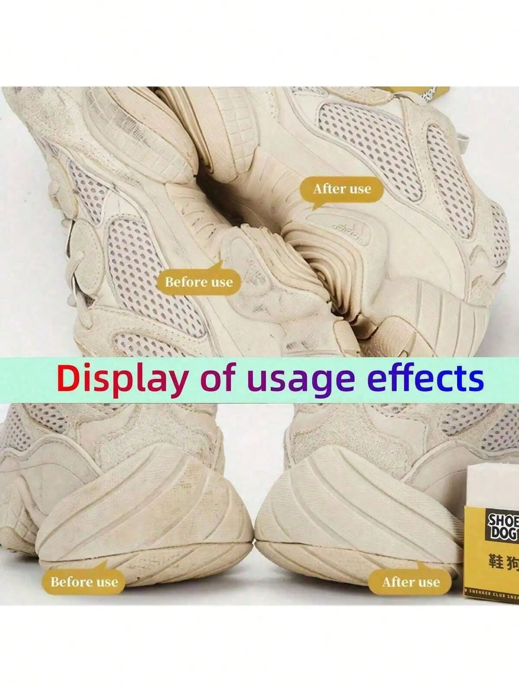 Shoe Cleaning Eraser for Suede, Leather & Mesh Sneakers Shoe Cleaning Eraser Qme