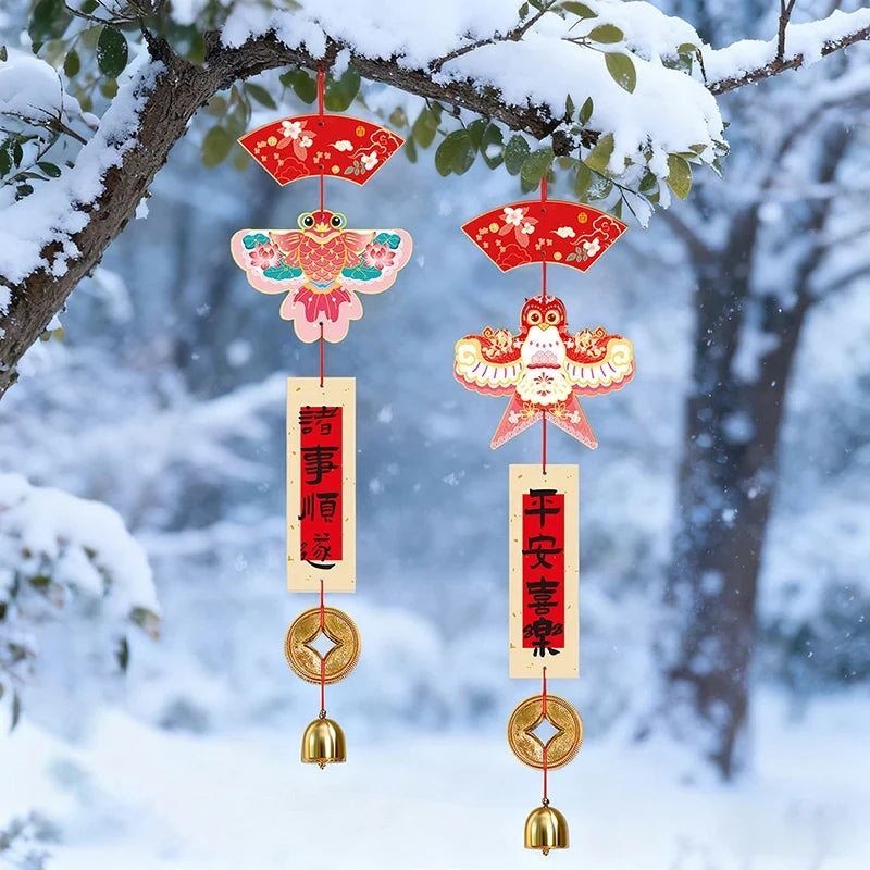 Chinese New Year Wind Chime Ornament | Spring Festival Decor Festive Wind Chime Qme