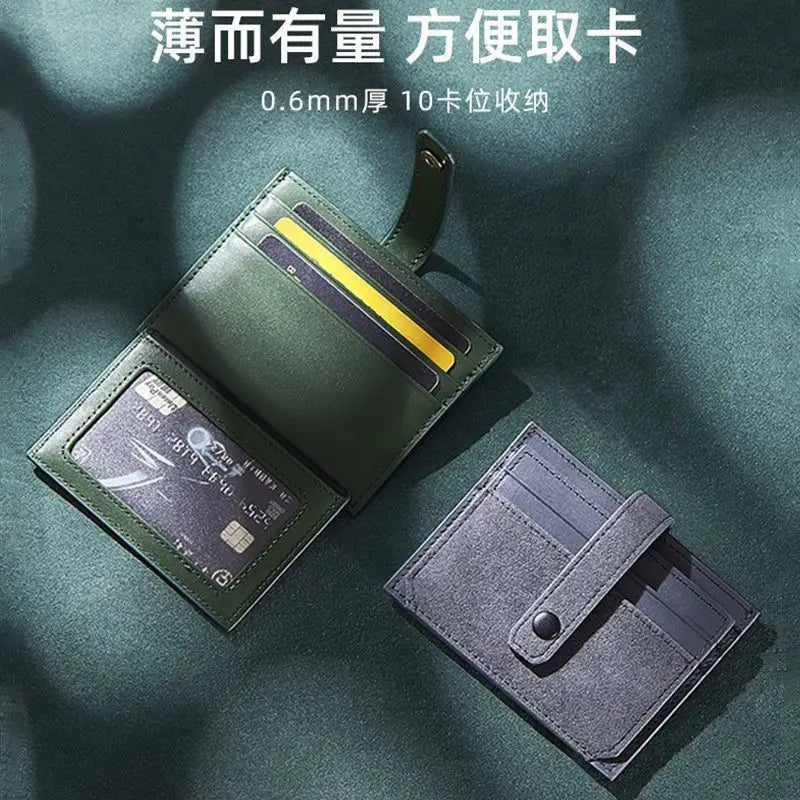 PU Leather Flip Card Holder Mini Wallet – 3 Colors | Qme Card Holder Wallet Qme