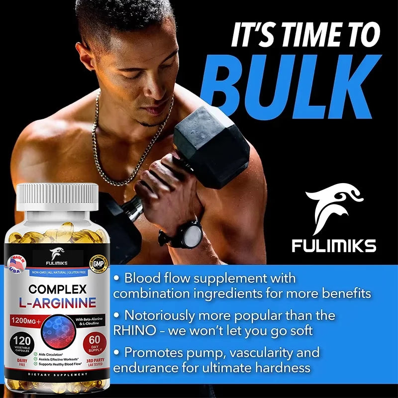 Fulimiks L-Arginine Nitric Oxide Supplement – Muscle & Blood Flow Nitric Oxide Supplement Qst