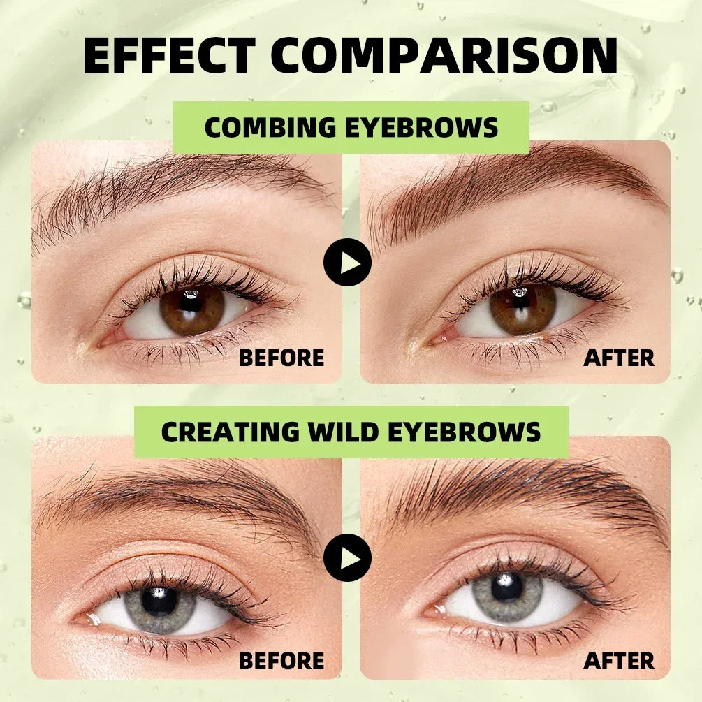 QIBEST Transparent Eyebrow Gel Wax – Waterproof Long-Lasting Eyebrow Gel Wax Qme