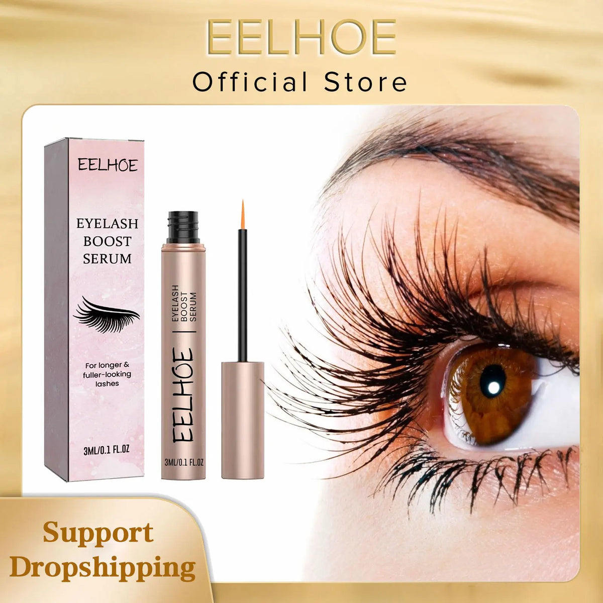 EELHOE Eyelash Growth Serum – Thickening & Lengthening 3ml Eyelash Growth Serum Qst