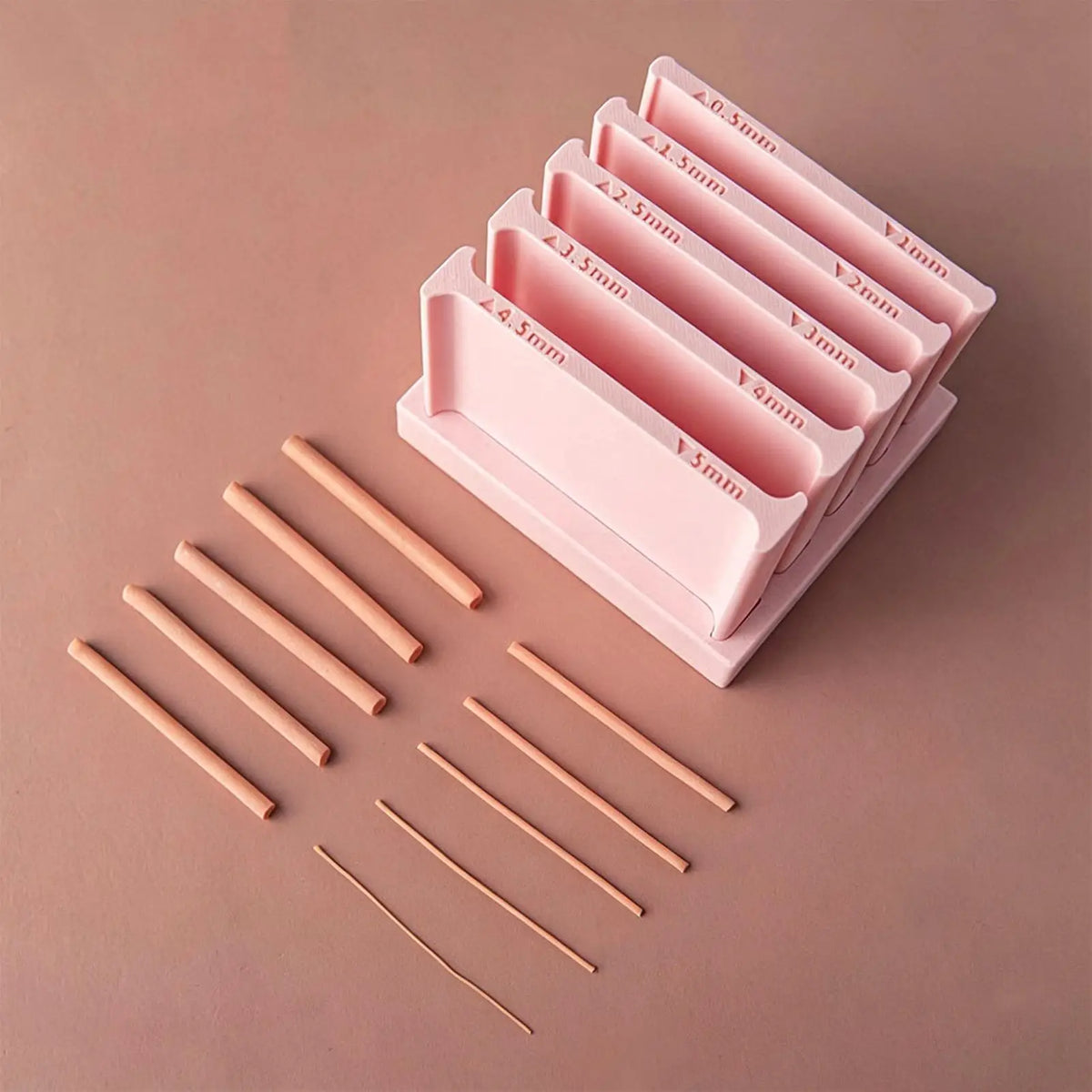 Clay Strip Roller Tool – 5 Size Thickness Guide for DIY & Jewelry Clay Crafting Tool Qst