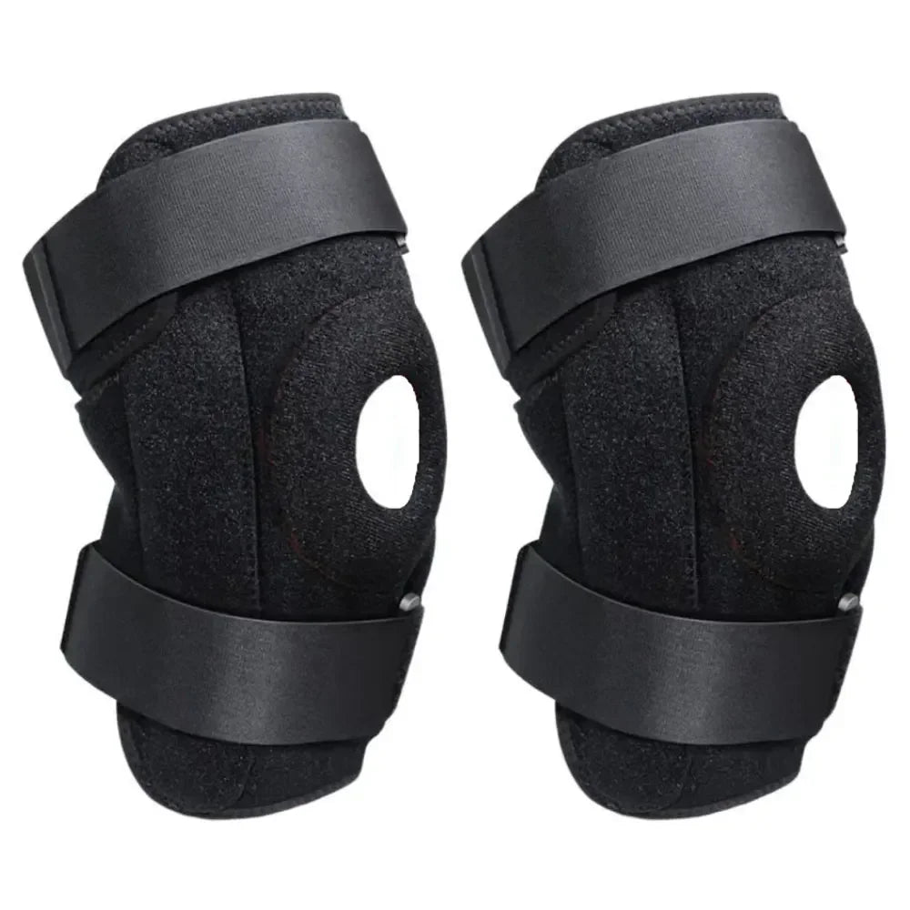 Sports Patella Knee Support Strap – Adjustable 1 or 2 Pack Knee Support Strap Qst 2PCS Black