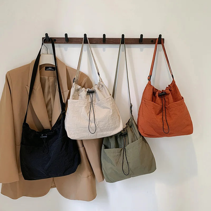 HOMEFISH Large Capacity Nylon Shoulder Bag – Women's Tote Shoulder Bag Qme