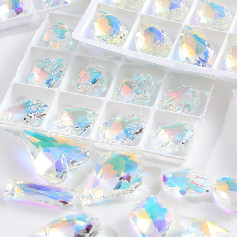 AB Crystal Charm Pendants & Loose Beads for DIY Jewelry Making Crystal Craft Beads Qme