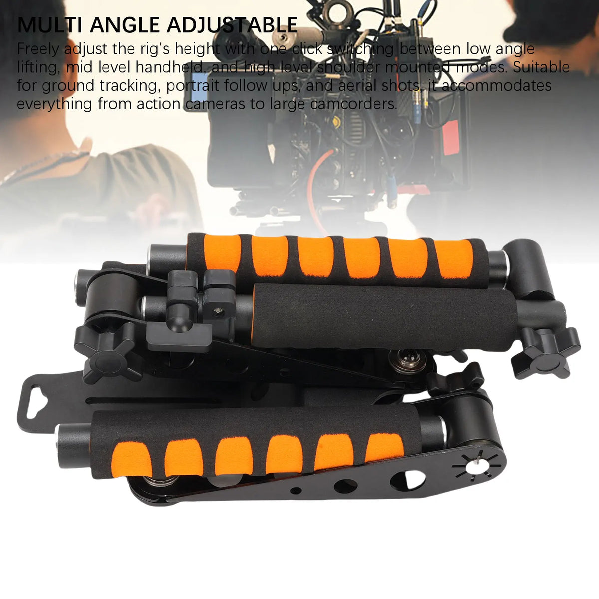 3-in-1 DSLR Camera Shoulder Support Rig – Aluminum Alloy Camera Shoulder Rig Qst