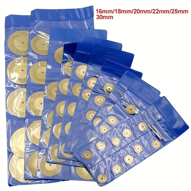 16-Piece Diamond Wheel Saw Circular Cutting Blades – Titanium Rotary Tool Blades Qme