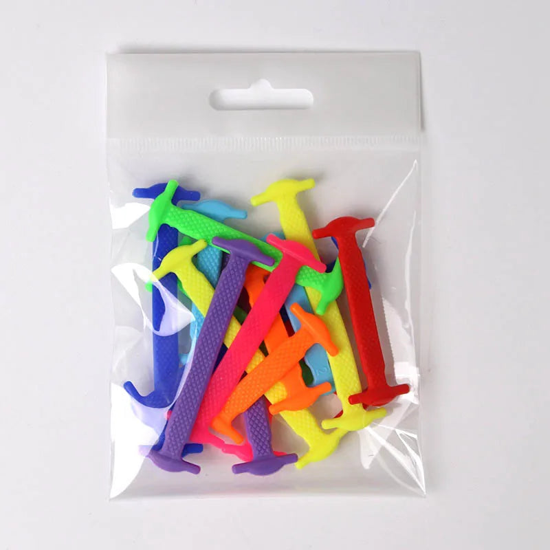 Silicone No-Tie Elastic Shoelaces – Kids, Women & Men Elastic Shoelaces Qme MULTICOLOR China Mainland