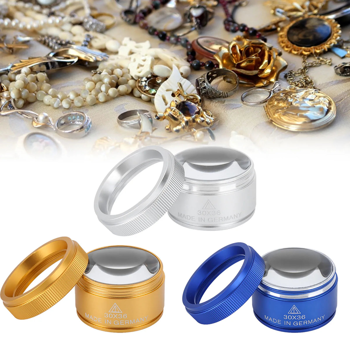 30X Handheld Magnifying Glass – Portable Jewelry Magnifier Handheld Magnifier Qme