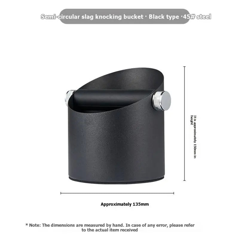 Steel Espresso Knock Box – 15-Puck Capacity, 54/58mm Fit Espresso Knock Box Qst