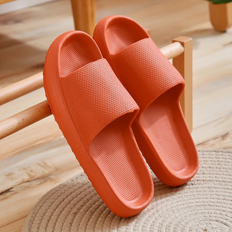 Women's Thick Platform Cloud Slippers EVA Non-Slip Slides Platform Cloud Slippers Qme B-Orange 3.6cm 38-39 (fit 37-38)