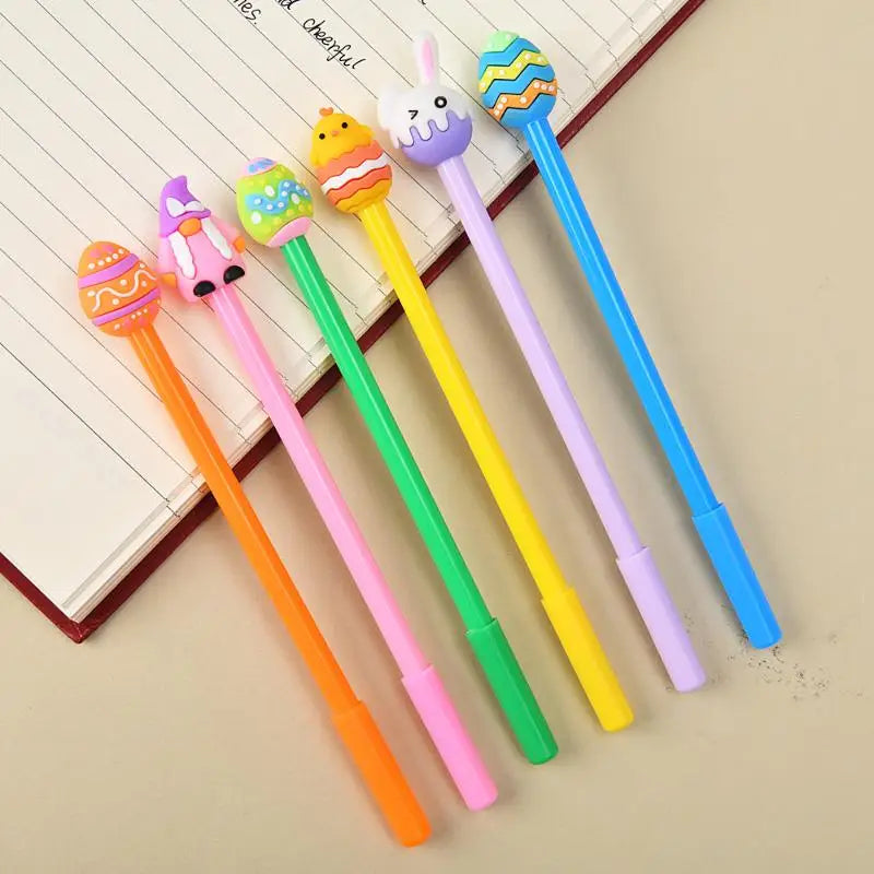 Easter Cartoon Silicone Rabbit Gel Pen | Cute Student Writing Pen Novelty Gel Pen Qme