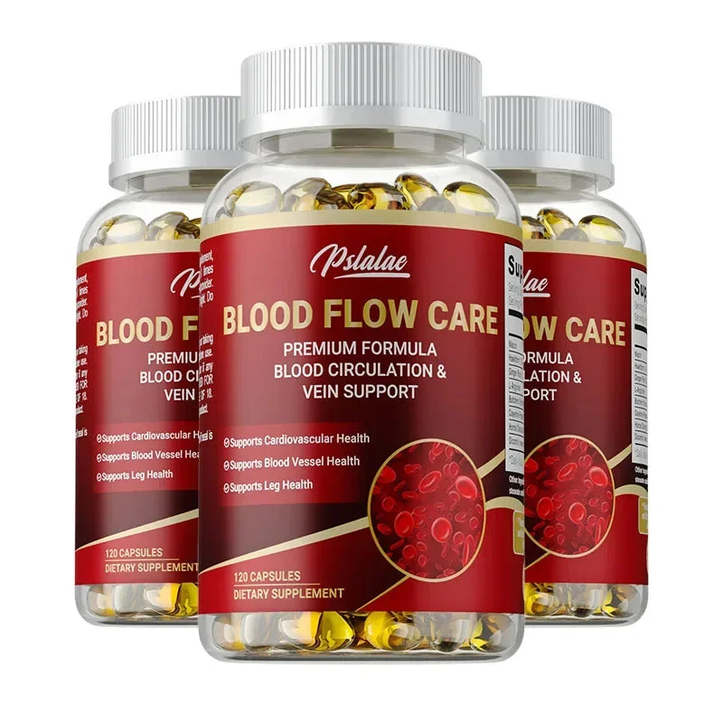 Pslalae Blood Flow Support Supplement – Niacin & L-Arginine Circulation Supplement Qst 120 Capsule-3bottles