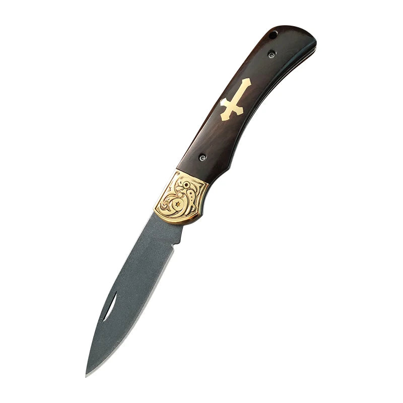 Folding Kitchen Knife – Stainless Steel Blade & Wood Handle Folding Kitchen Knife Qst Knife B